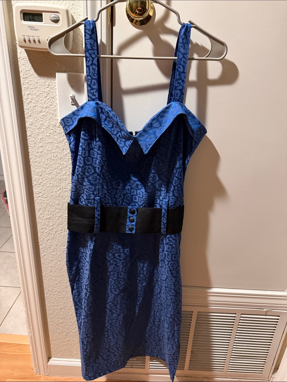 Switchblade Stiletto Blue Pinup Leopard Print Dress